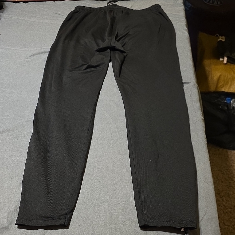 PINK Victoria's Secret Black Joggers with Pink Down Front Sides. - Picture 9 of 11